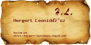 Hergert Leonidász névjegykártya
